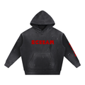 Vintage Washed Frayed Fleece Hoodie